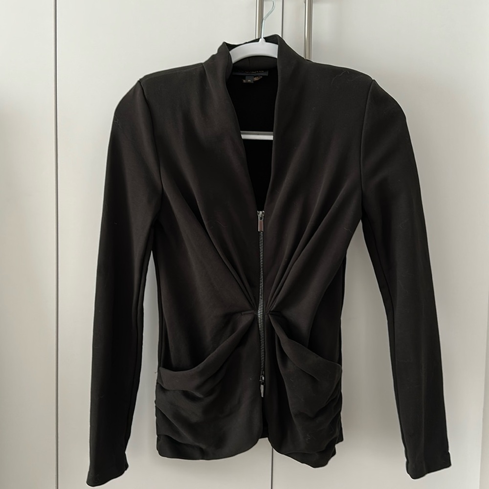 Worn once. Donna Karan zipper blazer